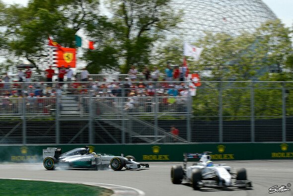 Große Probleme: Lewis Hamiltons Bremsen wollen nicht mehr - Foto: Sutton