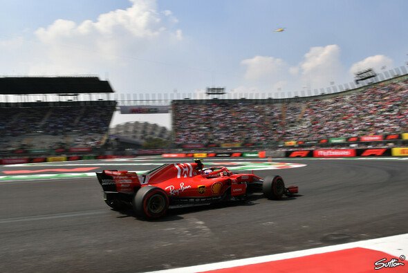 Kimi Räikkönens Ferrari fährt in Mexiko nicht immer dort hin, wo er soll - Foto: Sutton