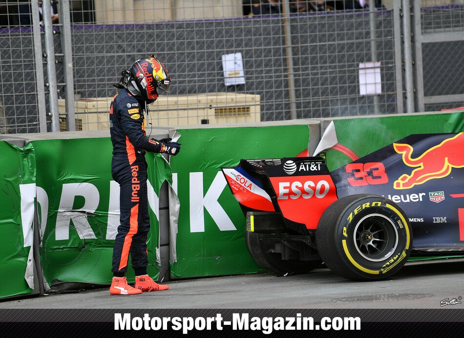 Formel 1, Baku: Max Verstappen trotz Crash und Defekt entspannt