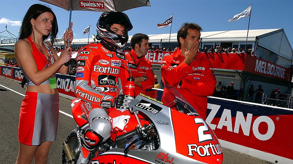 Rolfo sitzt 2005 auf einer d'Antin Ducati., Foto: Fortuna Racing