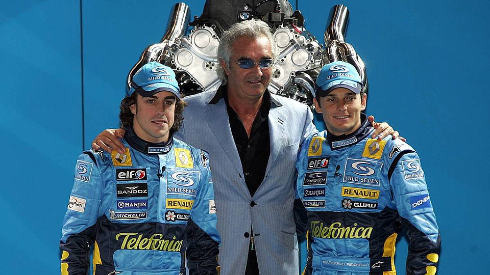 Briatore und seine beiden Spitzenpiloten., Foto: xpb.cc