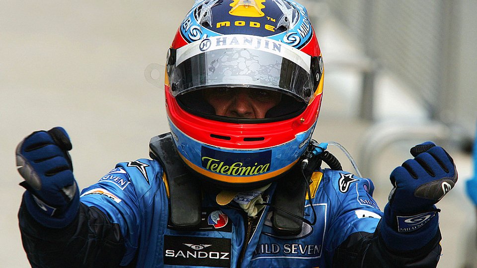 Fernando Alonso beim Triumph-Auskosten - tut er es künftig gar in Rot?, Foto: Sutton