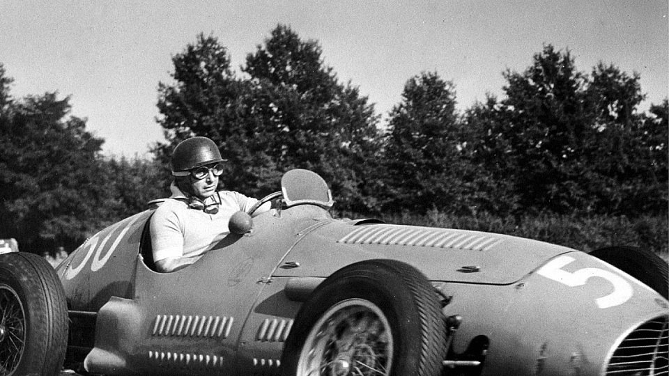 Fangio bei seinem Sieg in Monza.