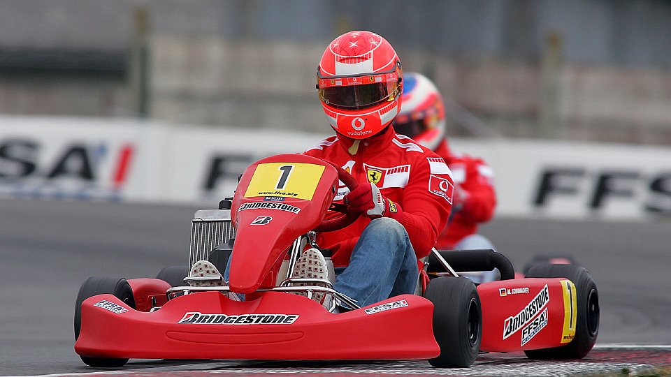 Michael Schumacher gab im Kart Gas., Foto: Sutton