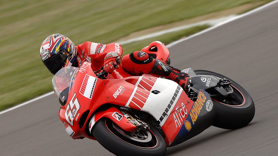 Loris Capirossi sicherte Ducati die erste Bestzeit des Wochenendes., Foto: Ducati