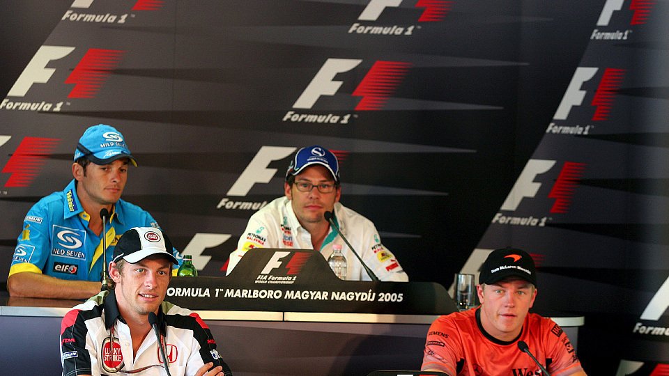 Button & Räikkönen vorne, Fisichella & Villeneuve hinten., Foto: Sutton