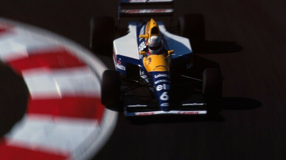 Riccardo Patrese beim Frankreich GP 1991., Foto: Sutton