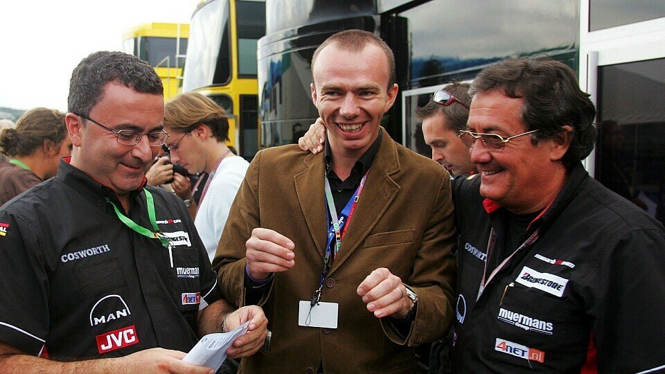 Bas Leinders traf Giancarlo Minardi in Spa., Foto: Sutton