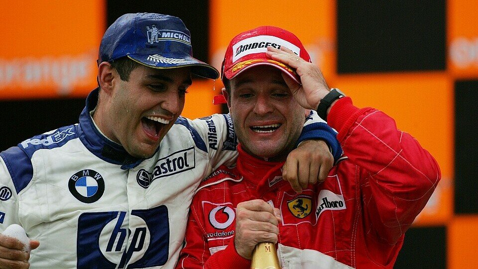 Juan Pablo jubelte 2004 mit Rubinho auf dem Podium., Foto: Sutton