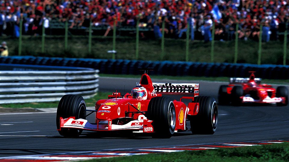 Rubens Barrichello erreichte 2002 im Ferrari die schnellste jemals in Budapest gefahrene Rundenzeit, Foto: Sutton