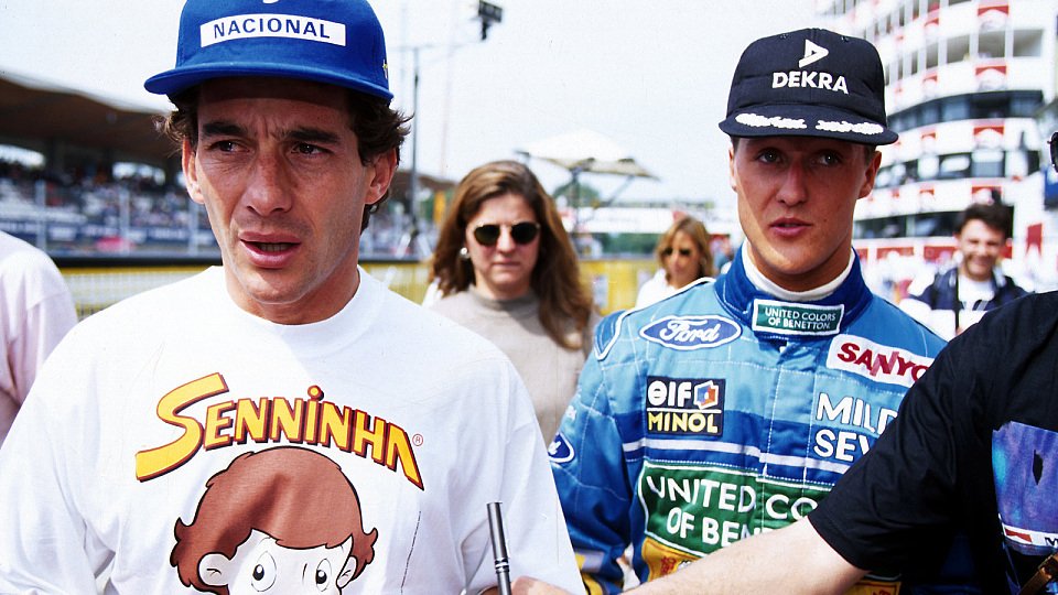 Ayrton Senna und Michael Schumacher wurden durch ihre Erfolge und ihre Charisma zu Formel-1-Legenden, Foto: Sutton