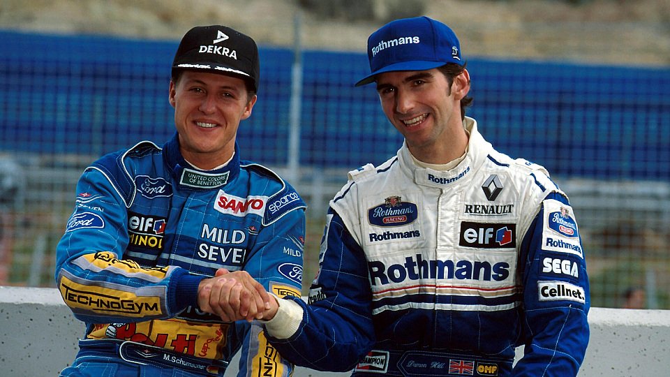 Michael Schumacher und Damon Hill beim Großen Preis von Europa 1994, Foto: Sutton
