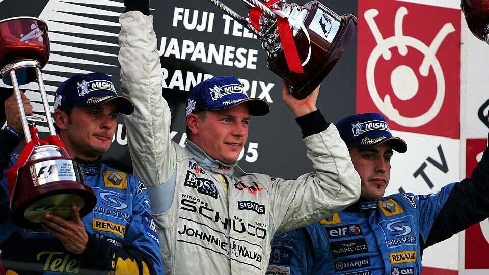 Der glückliche Sieger und zwei enttäuschte Renault-Fahrer., Foto: Sutton