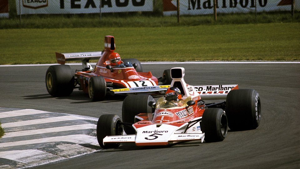 Emerson Fittipaldi beim Belgien GP 1974, Foto: Sutton