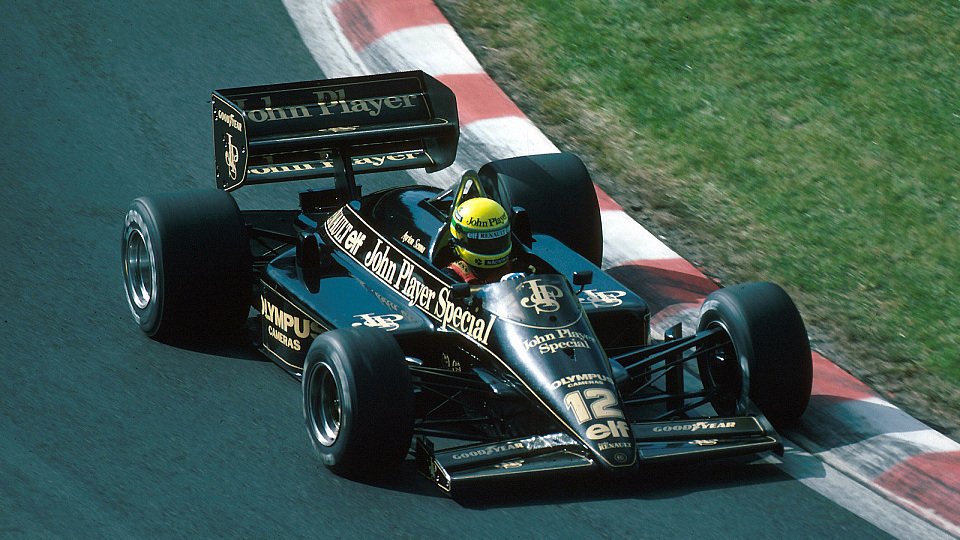 Ayrton Senna beim Belgien GP 1985, Foto: Sutton