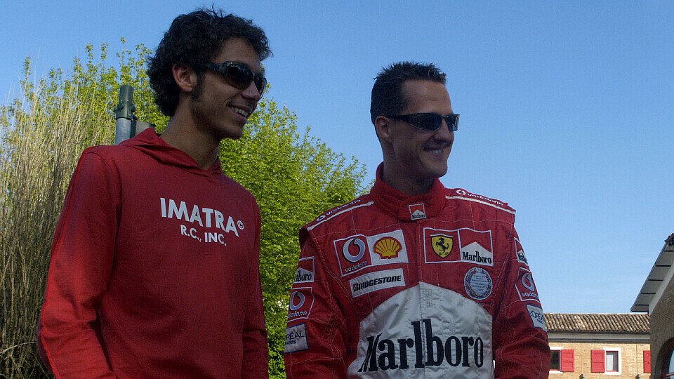 Valentino Rossi wäre in zehn Jahren gerne so wie Michael Schumacher heute, Foto: Ferrari Press Office