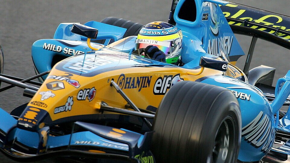 Giancarlo Fisichella wurde die Ehre der ersten Ausfahrt zuteil., Foto: Sutton Giancarlo Fisichella wurde die Ehre der ersten Ausfahrt zuteil., Foto: Sutton