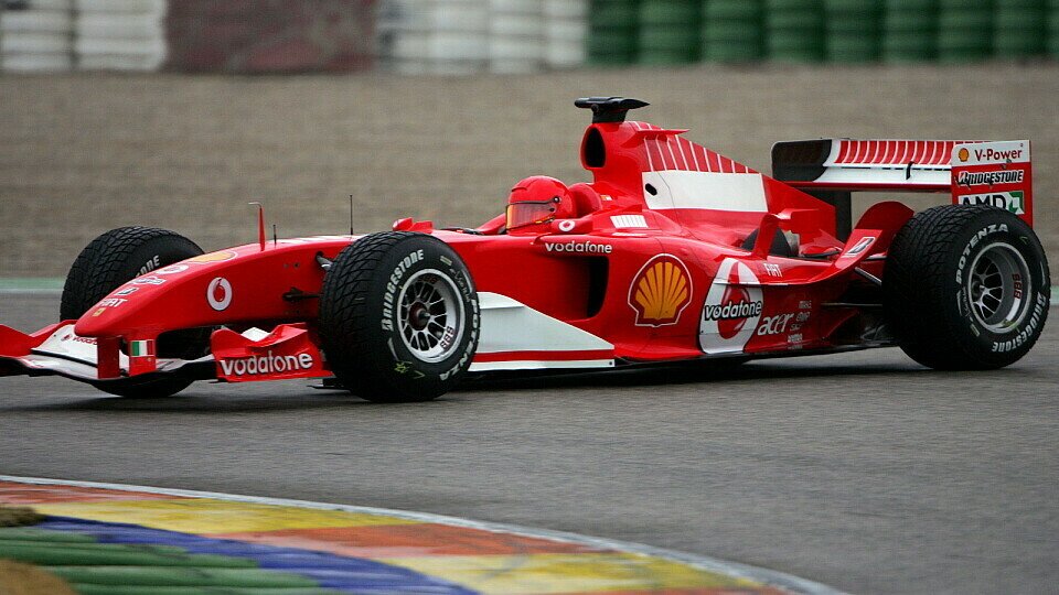 Rossi verlor seinen F2004 nach zehn Kurven., Foto: Sutton
