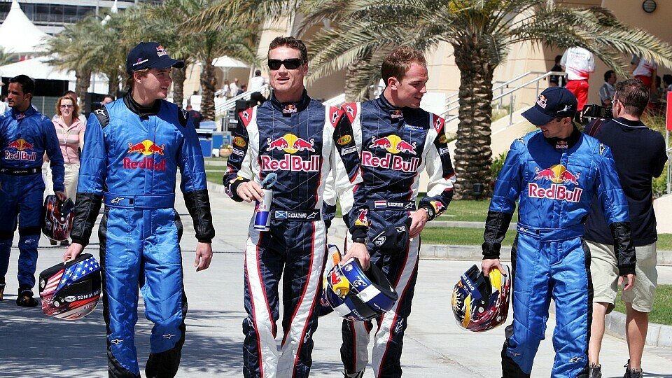Speed, Coulthard, Doornbos und Jani sind Firmenkollegen., Foto: Sutton