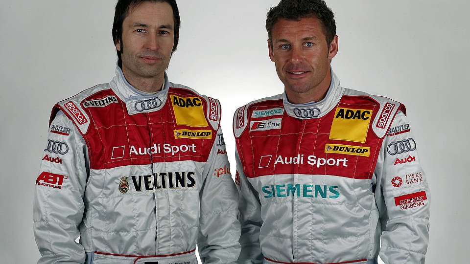Mit Heinz-Harald Frentzen und Tom Kristensen hat sich ein prominentes Duo bei Abt Sportsline zusammengebunden., Foto: Audi