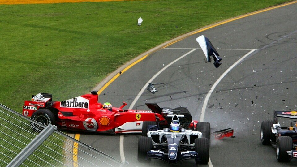Crash Nummer 1: Felipe Massa küsste die Mauer., Foto: Sutton