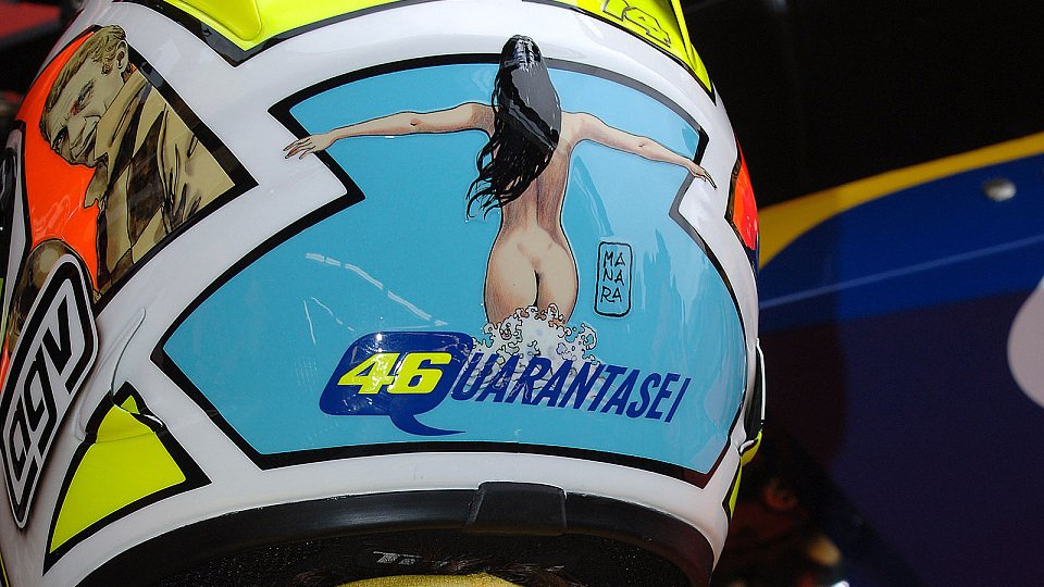 Im zweiten freien Training zum Großen Preis von Katalonien bekam die Konkurrenz nur Valentino Rossis Rückansicht zu sehen, Foto: Yamaha