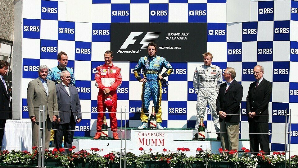 Bunt gemischtes Podium in Montreal, Foto: Sutton