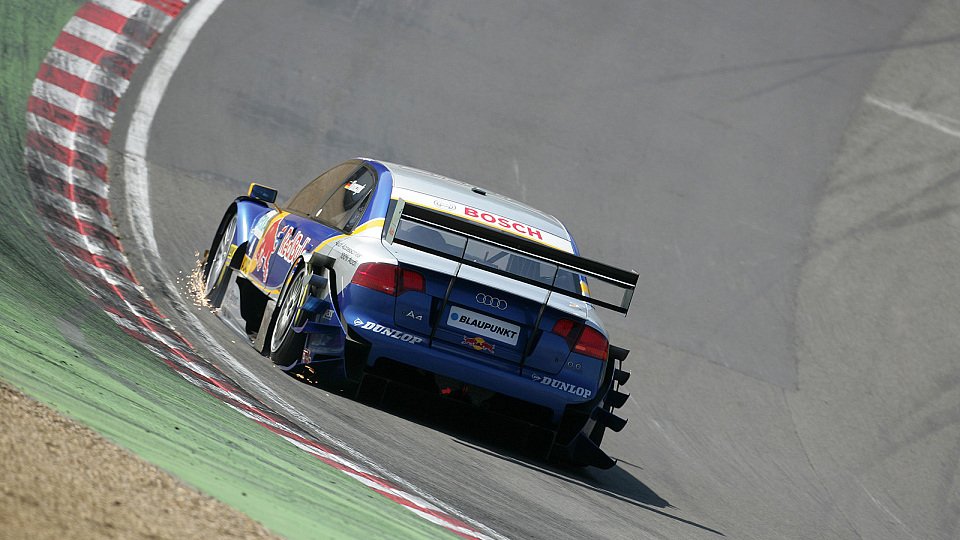 2006 kam Mattias Ekström zu einem eher glücklichen Brands-Hatch-Sieg., Foto: Audi