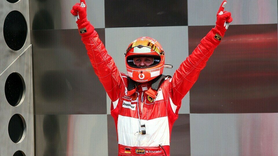 Schumacher durfte endlich wieder jubeln., Foto: Sutton