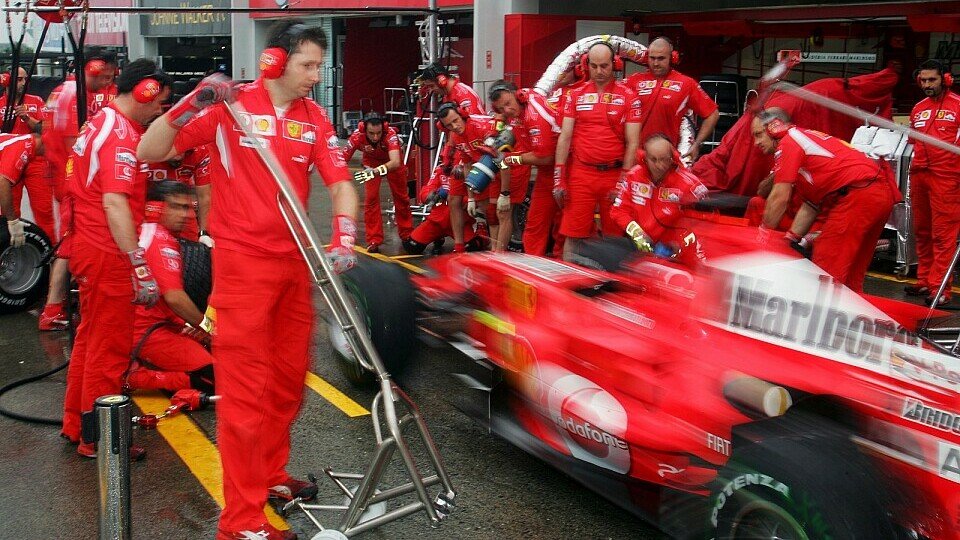 Viel gab es in der Ferrari-Box nicht zu sehen., Foto: Sutton