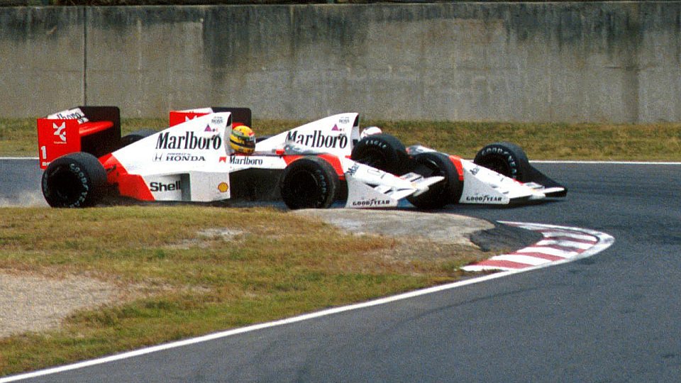 Die Mutter aller Teamduelle: Senna vs. Prost in Suzuka 1989, Foto: Sutton
