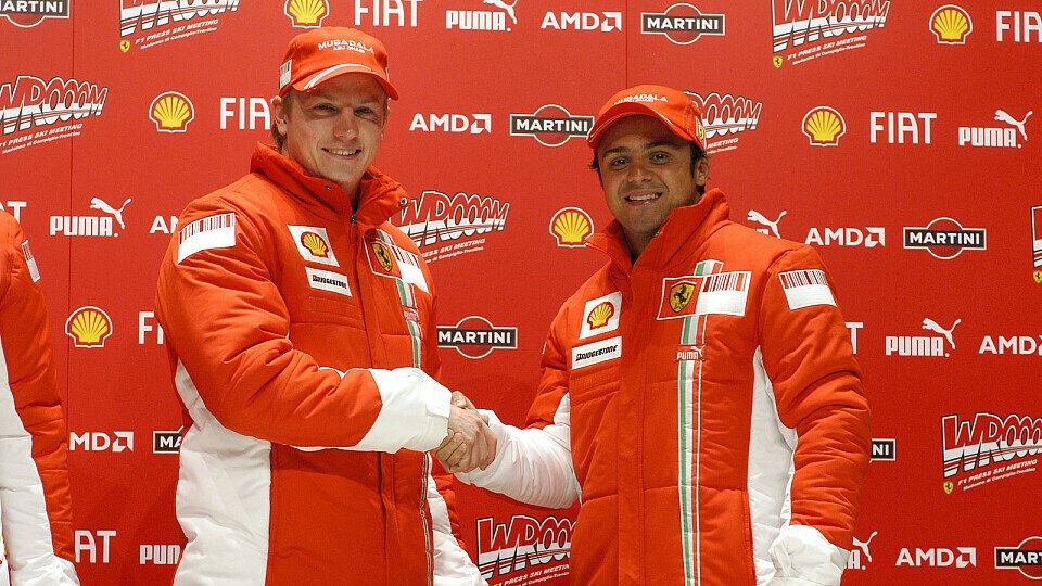 Harmonie bei den Ferrari-Teamkollegen, Foto: Ferrari Press Office