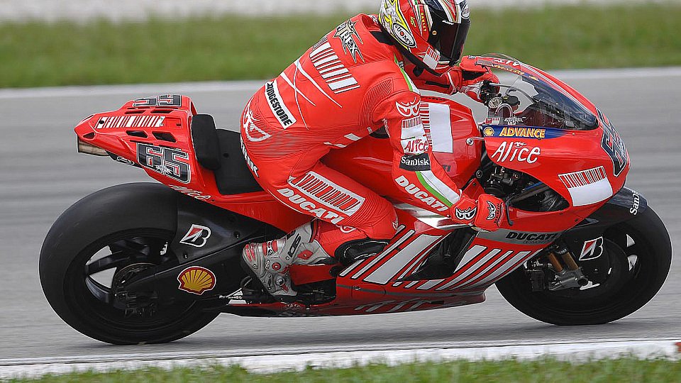 Loris Capirossi markierte die drittbeste Zeit des Tages, Foto: Ducati