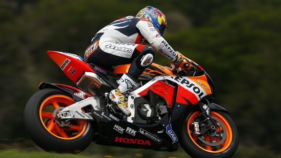 Nicky Hayden hatte am Vormittag ein Erfolgserlebnis, Foto: Honda