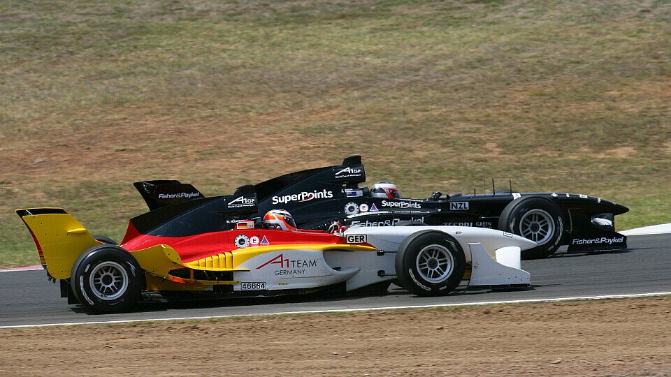 Der Kampf zwischen Deutschland und Neuseeland war nur kurz, Foto: A1GP Der Kampf zwischen Deutschland und Neuseeland war nur kurz, Foto: A1GP