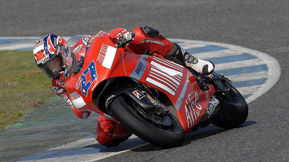 Casey Stoner hatte einen guten Tag, Foto: Ducati