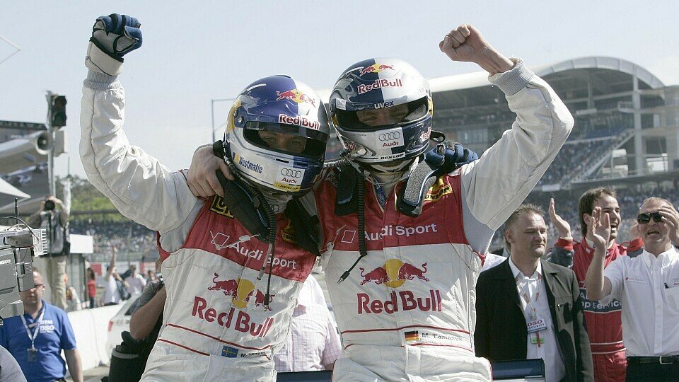 Ekström und Tomczyk bejubelten ihren Doppelsieg., Foto: Audi