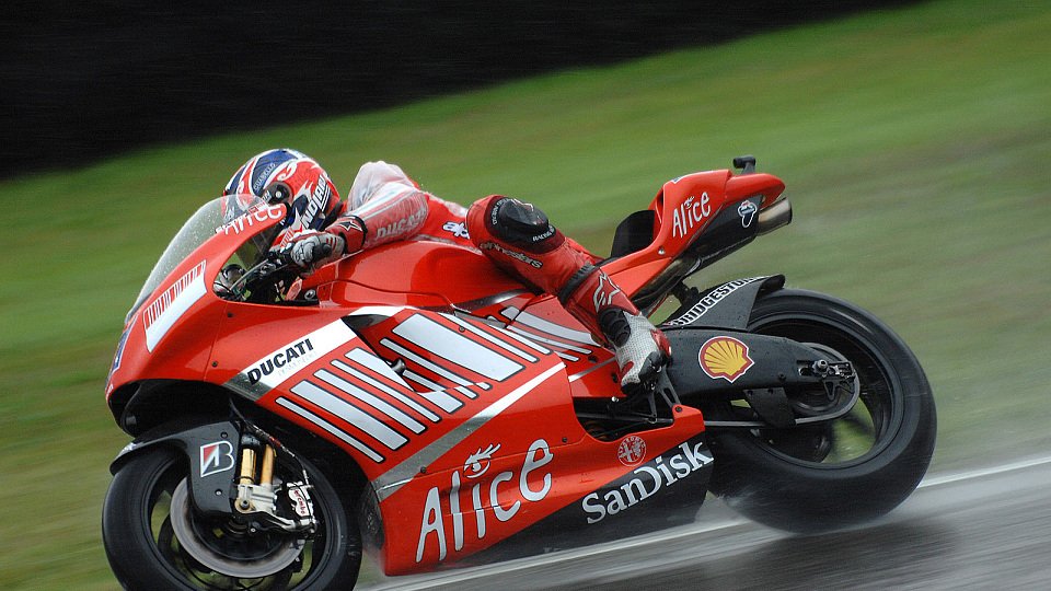 Casey Stoner erwischte das beste Timing, Foto: Ducati