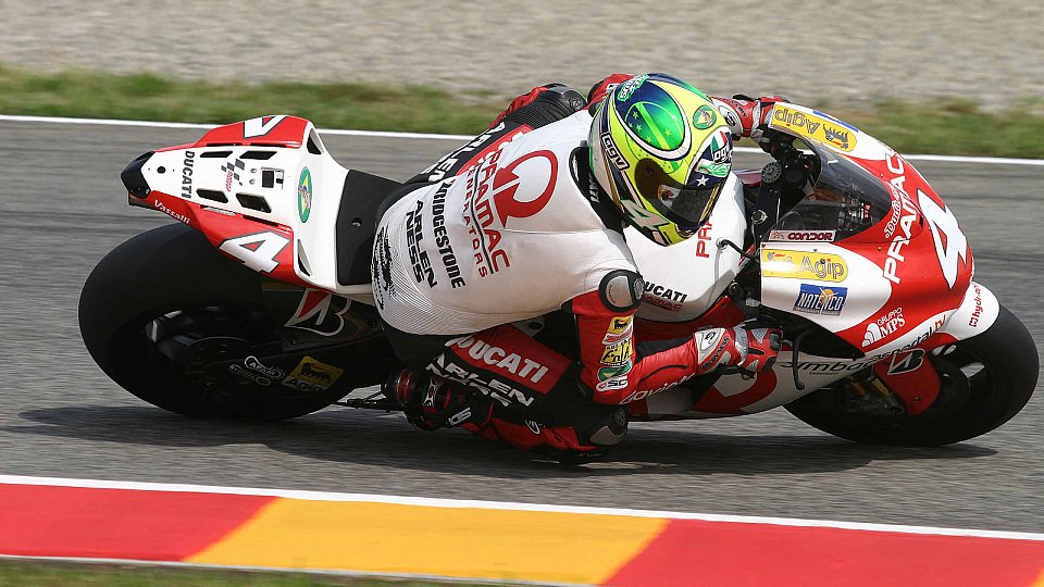 Alex Barros schaffte es auf das Podium, Foto: Pramac Racing