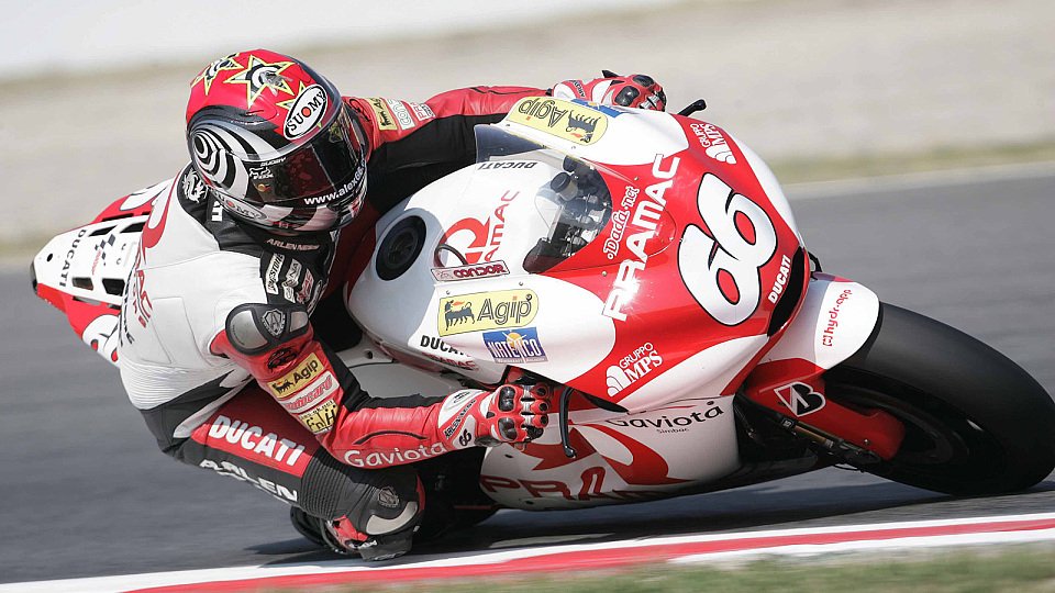 Für Alex Hofmann schien auch im Regen die Sonne, Foto: Pramac Racing