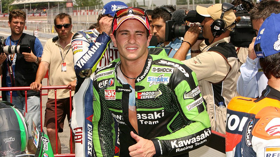 Randy de Puniet fiel das Lachen nicht so einfach, Foto: Kawasaki