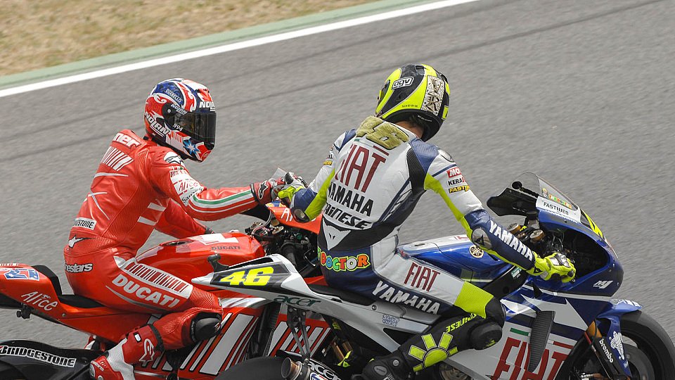 Casey Stoner will weiter ein gutes Verhältnis zu Valentino Rossi haben, Foto: Ducati