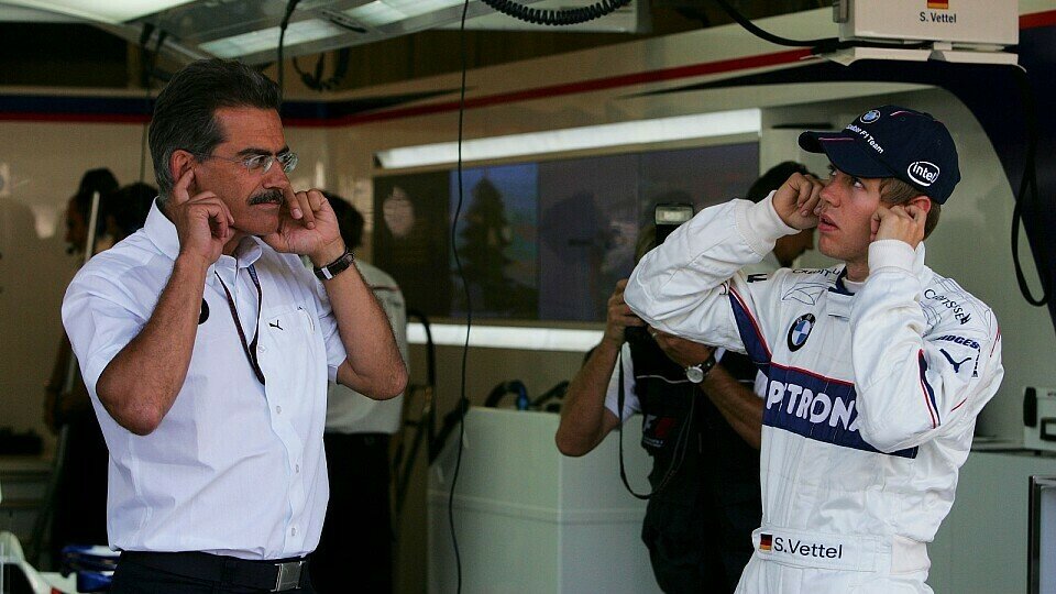 2007 durfte Sebastian Vettel unter Mario Theissens Anleitung sein erstes Formel-1-Rennen fahren, Foto: Sutton