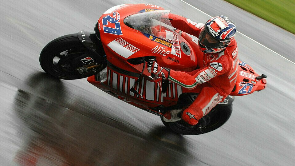 Casey Stoner fühlte sich durchaus wohl, auch wenn er ein paar Rutscher hatte, Foto: Ducati