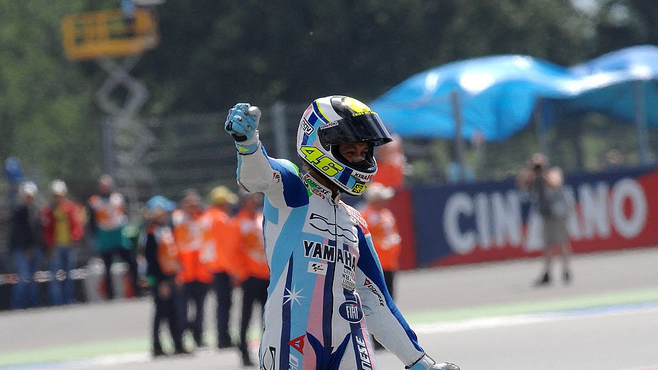 Mit einem Sieg im Rücken kommt Valentino Rossi nach Deutschland, Foto: Fiat Yamaha