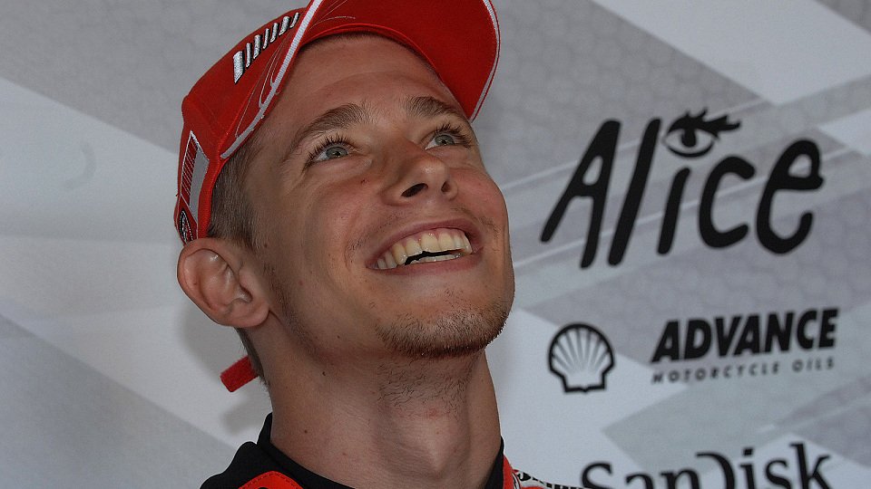Casey Stoner hatte gut Lachen, Foto: Ducati