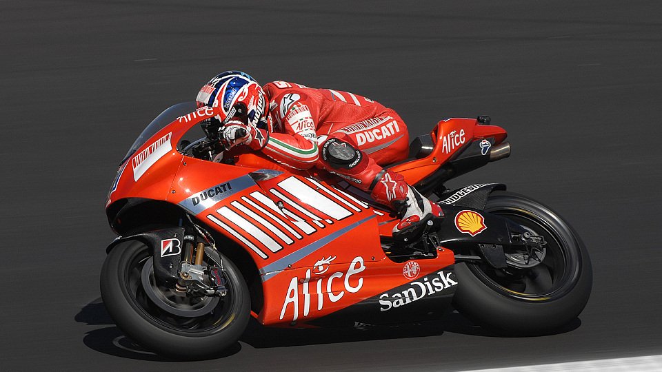 Casey Stoner lag wieder einmal ganz vorne, Foto: Ducati