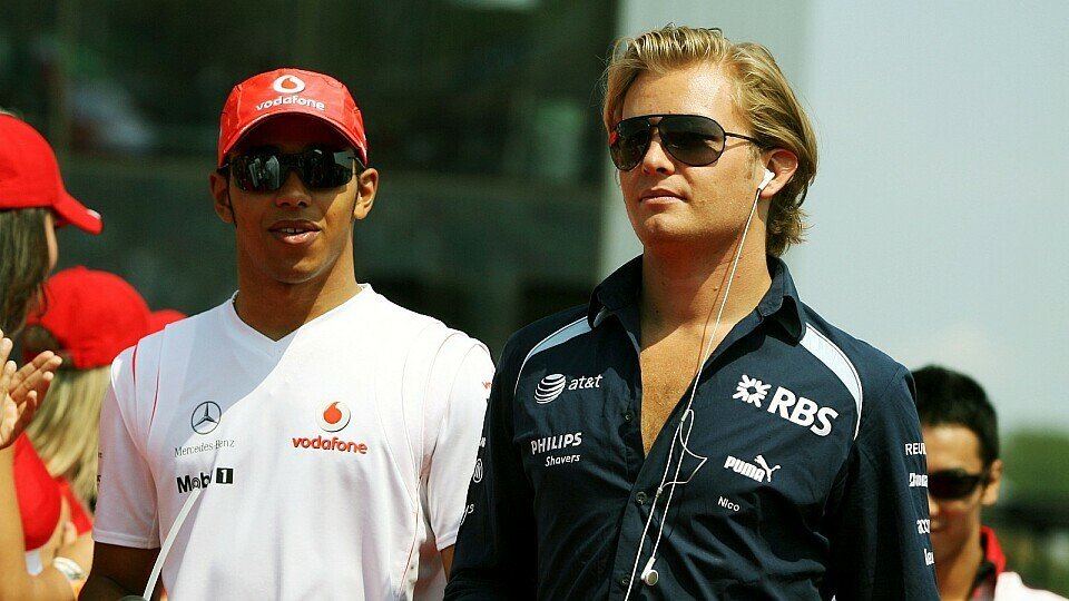Nico Rosberg und Lewis Hamilton sind alte Bekannte aus den Nachwuchsserien., Foto: Sutton
