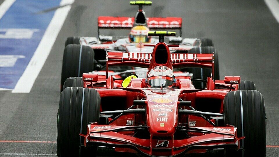 Diesmal hatte Ferrari die Nase vorne., Foto: Sutton