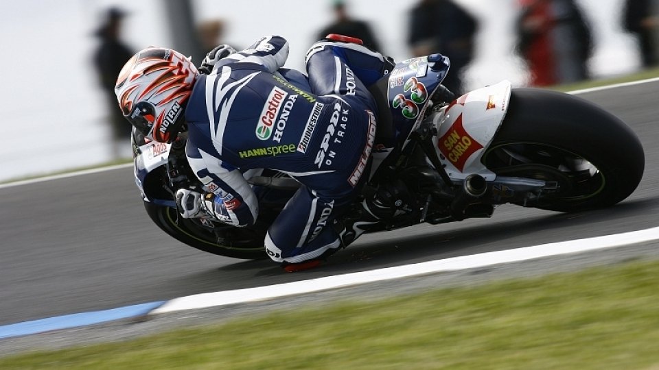 Marco Melandri hielt Platz zwei für möglich, Foto: Honda